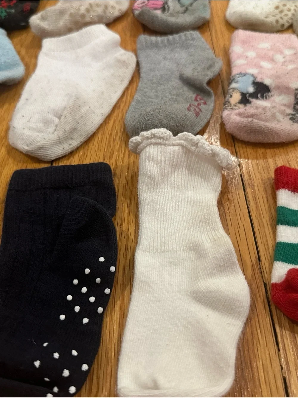 Lot of 20 Mismatched Kids Mixed Non-Slip Socks - Artsy Assortment Upcycle Reus